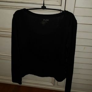 Black crop light weight sweater L